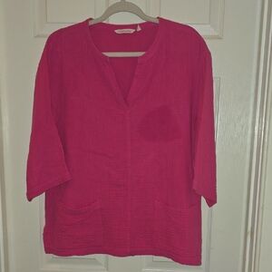 Soft Surroundings Fuchsia Tunic Top
